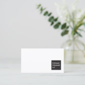 Carte De Visite Logo de Carré noir professionnel simple et moderne (Debout devant)