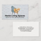 Carte De Visite Logo de chaise stylisée | Mobilier (Devant / Derrière)