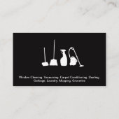 Carte De Visite Logo de chambre d'or | Services de nettoyage (Dos)