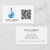 Carte De Visite Logo de chambre Services de nettoyage moderne Code (Devant / Derrière)