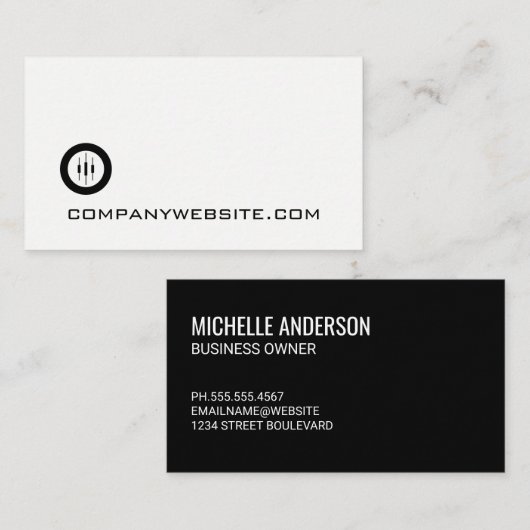 Carte De Visite Logo de chandeliers (Devant / Derrière)