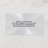 Carte De Visite Logo de chandeliers | Arrière - plan métallique (Dos)