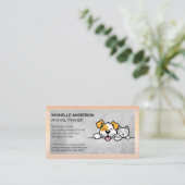 Carte De Visite Logo de chat de chien | Protection des animaux (Debout devant)