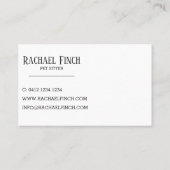 Carte De Visite Logo De Chat Et Chien Moderne Gris Au Charbon (Dos)