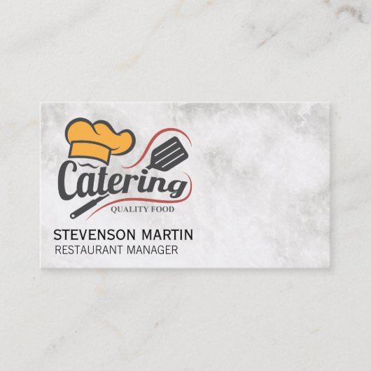 Carte De Visite Logo de chef de catering | Restaurant (Devant)