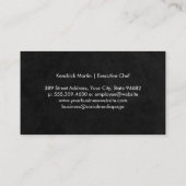 Carte De Visite Logo de chef de dessin animé | Restaurant (Dos)