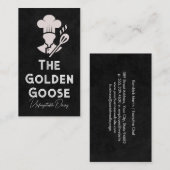 Carte De Visite Logo de chef de dessin animé | Restaurant (Devant / Derrière)
