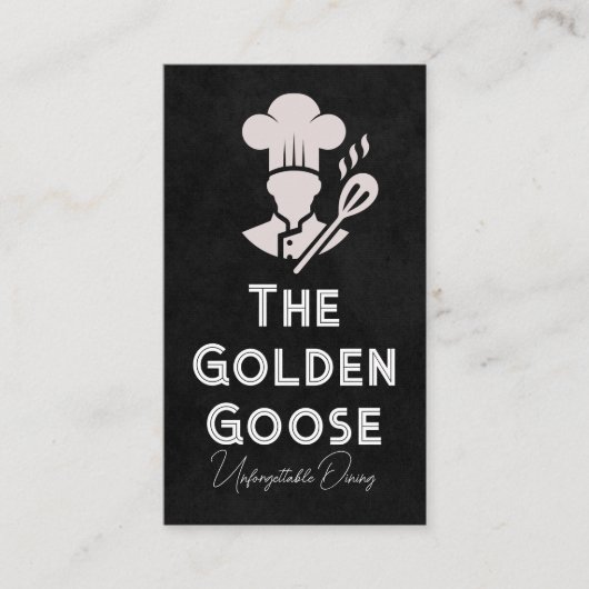 Carte De Visite Logo de chef de dessin animé | Restaurant (Devant)