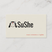 Carte De Visite Logo de chef japonais | Code QR (Devant)