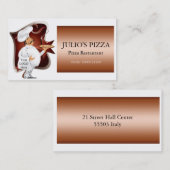 Carte De Visite Logo de chef pour des restaurants de pizza (Devant / Derrière)