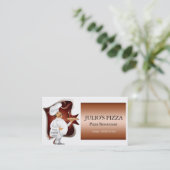 Carte De Visite Logo de chef pour des restaurants de pizza (Debout devant)