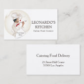 Carte De Visite Logo de chef pour le chef, restauration, (Devant / Derrière)