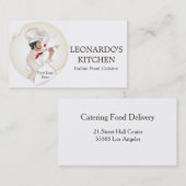 Carte De Visite Logo de chef pour le chef, restauration, (Devant / Derrière)