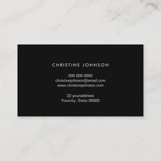 Carte De Visite Logo de cheveux (Dos)