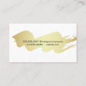 Carte De Visite Logo de cheveux brossé en or (Dos)