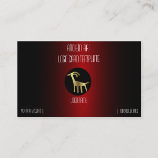 Carte De Visite Logo de chèvre or Petroglyphs