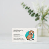 Carte De Visite Logo de chien Brown (Debout devant)