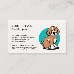 Carte De Visite Logo de chien Brown