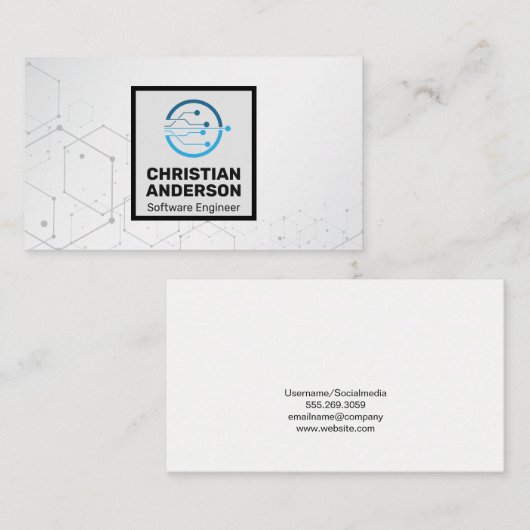 Carte De Visite Logo de circuits technologiques (Devant / Derrière)