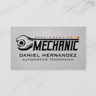 Carte De Visite Logo de clé automatique Mécanique