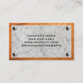 Carte De Visite Logo de clé | Bois de béton et vis métalliques (Dos)