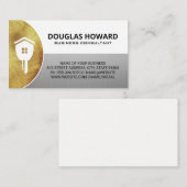 Carte De Visite Logo de clé immobilière | Services de logement (Devant / Derrière)