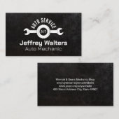 Carte De Visite Logo de clé mécanique | Service automatique (Devant / Derrière)