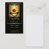 Carte De Visite Logo de clown à nez rouge or (Devant / Derrière)