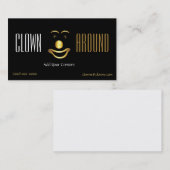 Carte De Visite Logo de clown Gold Classy (Devant / Derrière)