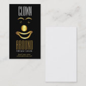 Carte De Visite Logo de clown Gold Classy (Devant / Derrière)