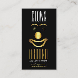 Carte De Visite Logo de clown Gold Classy