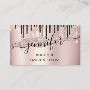 Carte De Visite Logo de code QR Abstrait Boutique en ligne Rose Go