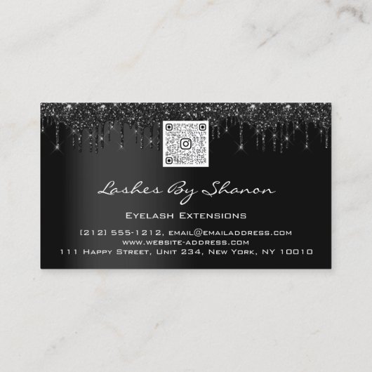 Carte De Visite Logo de code Qr Black Drives Professional VIP (Dos)