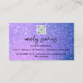 Carte De Visite Logo de code QR Boutique en ligne Holographie voit (Dos)