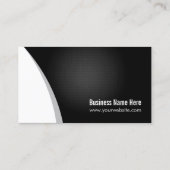 Carte De Visite Logo de code QR d'entreprise - Professionnel noir (Dos)