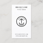 Carte De Visite Logo de code QR du contact numérique à balayage bl (Devant)