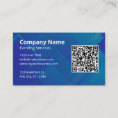 Carte De Visite Logo de code QR élégant et simple à scanner (Devant)