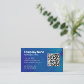 Carte De Visite Logo de code QR élégant et simple à scanner (Debout devant)