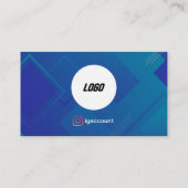 Carte De Visite Logo de code QR élégant et simple à scanner (Dos)