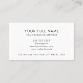 Carte De Visite Logo de code QR Housecleaning Entreprise moderne (Dos)
