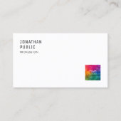 Carte De Visite Logo de code QR Modèle personnalisé Moderne Élégan (Devant)