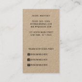 Carte De Visite Logo de code QR Modern Kraft Simple Professional (Dos)