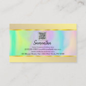 Carte De Visite Logo de code QR moderne personnalisé Holographe Be (Dos)