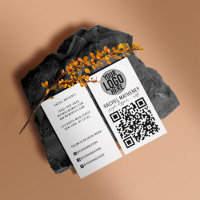 Logo de code QR Moderne Simple Blanc Professionnel