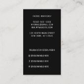 Carte De Visite Logo de code QR moderne Simple Blanc Professionnel (Dos)