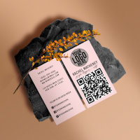 Logo de code QR Moderne Simple Blush Pink Professi