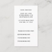 Carte De Visite Logo de code QR moderne Simple White Professional (Dos)