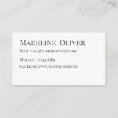 Carte De Visite Logo de code QR noir blanc moderne (Dos)