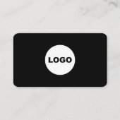 Carte De Visite Logo de code QR noir moderne professionnel (Devant)