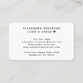 Carte De Visite Logo de code QR noir moderne professionnel (Dos)